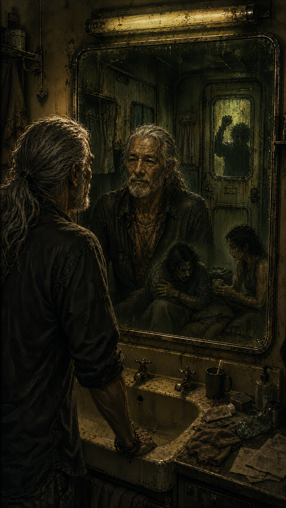 Melancholic mirror scene about memory and the past in Kowloon Undertow